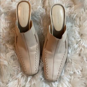 Worthington cream heeled mules size 7
